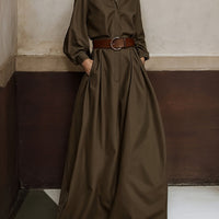 Women's Vintage Casual Long Dress - image 2