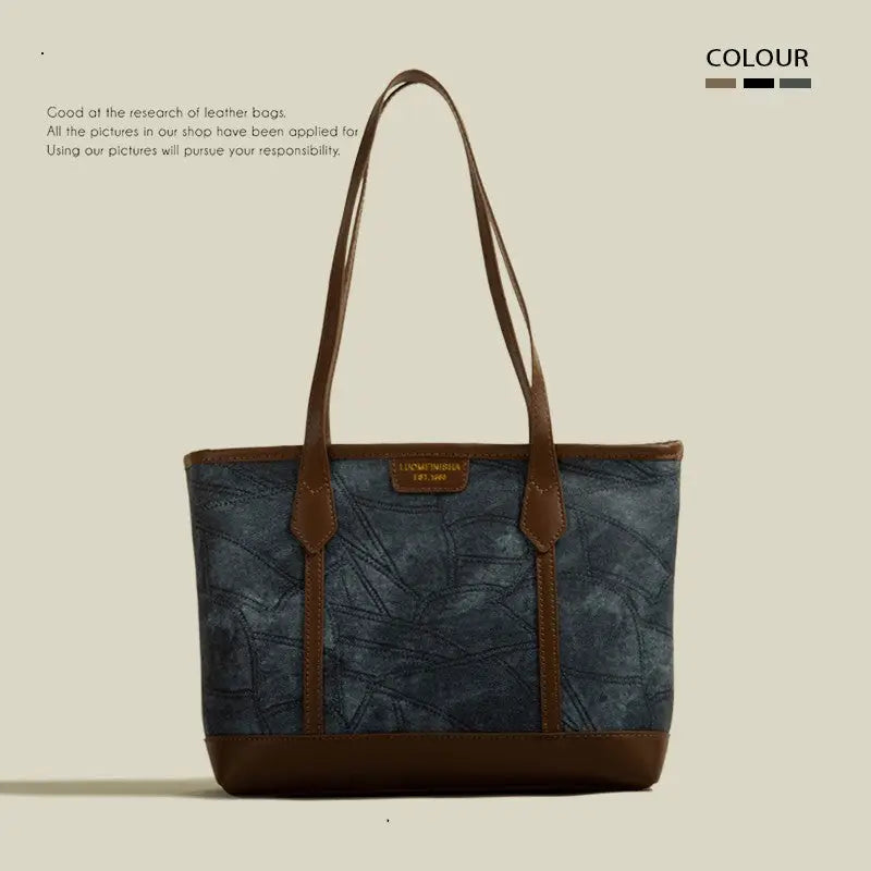 Bolso tipo tote de rombos acolchados - image 2