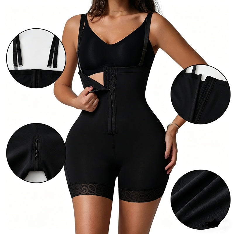 Women's Faja Bodysuit with Tummy Control, Hook Front Waist Trainer - image 8