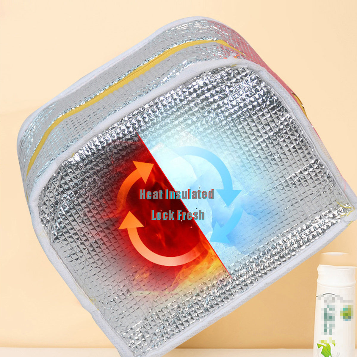 Solid Color Thickened Insulated Lunch Tote Bag, Portable Thermal Cooler Lunch Bag, Reusable Waterproof Food Carrier Bag, Leakproof Lunch Container Bag For Office Workers Students Picnic Travel - image 3