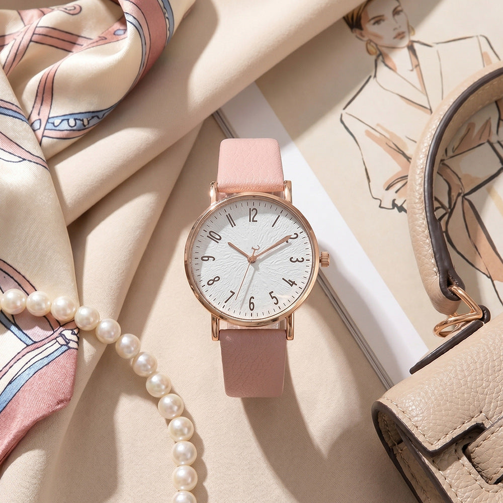 Casual Leather Strap Quartz Watch