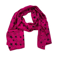 65''L X 22.8''W Star Print Pink Scarf, Lightweight Fashion Neck Wrap For Women - image 2