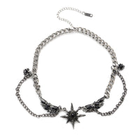 Star Double Layer Titanium Steel Necklace - image 2