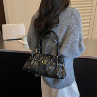 Rivet Belt Buckle Shoulder Bag - image 4