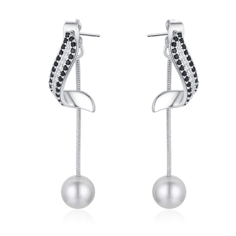 Pearl Tassel Drop Earrings