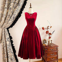 Vintage Velvet Christmas Evening Gown - image 1