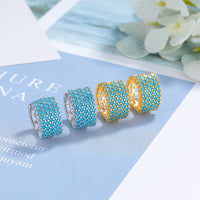 Gold Zircon Color Earrings - image 2