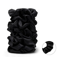 8PCS Black Satin Scrunchies For Women  Soft Silk Hair Ties No Crease Elastic Bands For Thick & Thin Hair - image 2