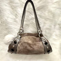 Vintage Green and Silver Gem Shoulder Bag - image 4