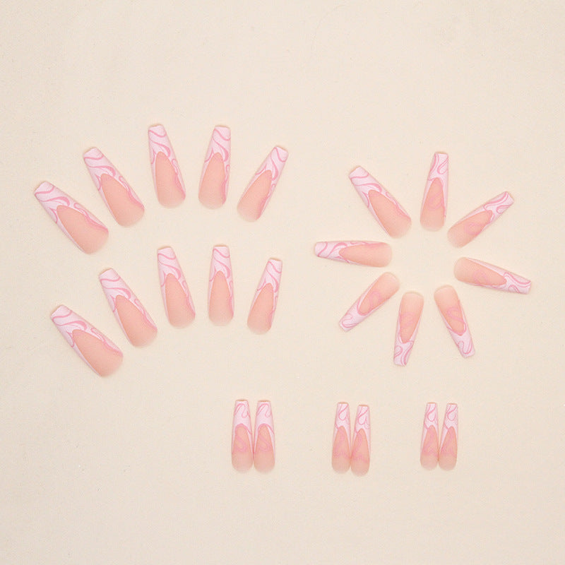 Heart Stripe Press-On Nails - image 9