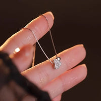 Double Heart Pendant Necklace - Light Luxury Minimalist Heart Collarbone Chain, Durable Daily Jewelry Gift - image 3