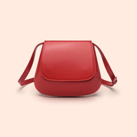 Vegan Leather Saddle Crossbody Bag - image 3