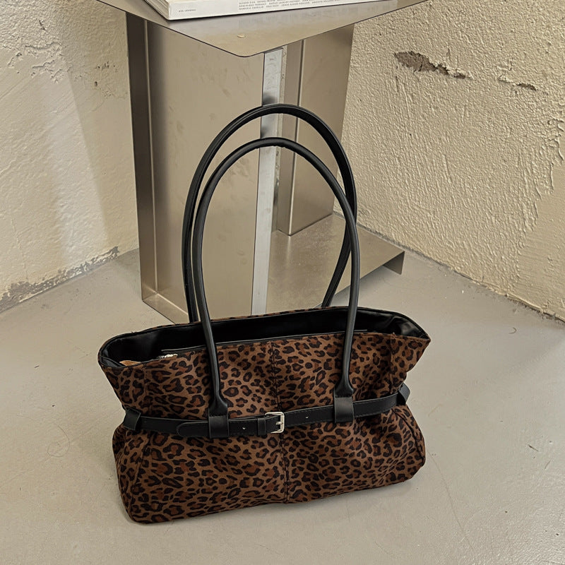 Faux Suede Shoulder Handbag - image 9