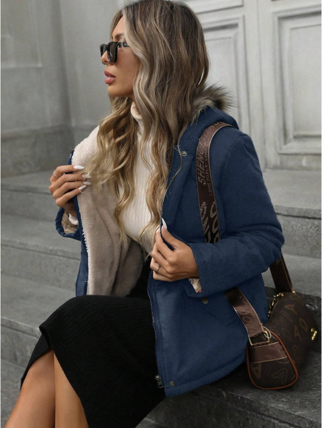 Aveloria Hooded Cinched Waist Casual Parka Padded Insulated Polyfill Synthetic Insulation Winter Coat - image 2