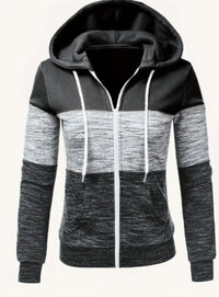 Women's Color Block Zip-Up Hoodie - image 1