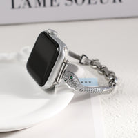 Zircon Twisted Snake Metal Watch Band - image 9