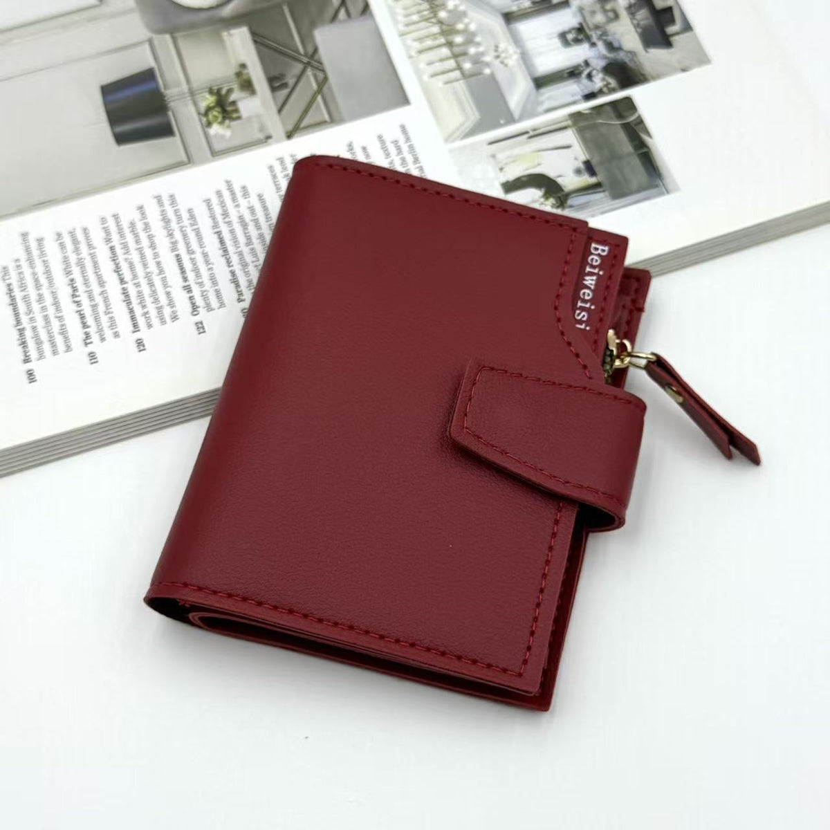 Women's Trifold Leather Wallet - image 9