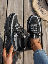 Women's Breathable Knit Mesh Lace-Up Sneakers - image 11