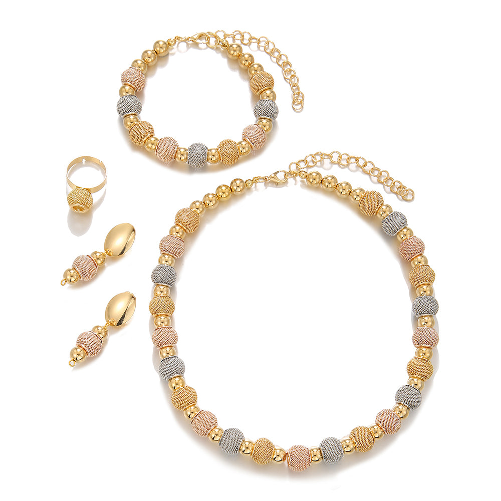 Two-Tone Beaded Jewelry Set - image 3