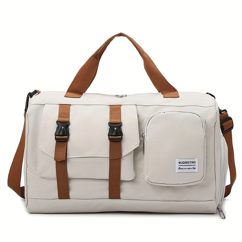 Women's Gym Duffel Bag with Shoe Compartment, Large Travel Weekender Bag with Crossbody Strap - image 3