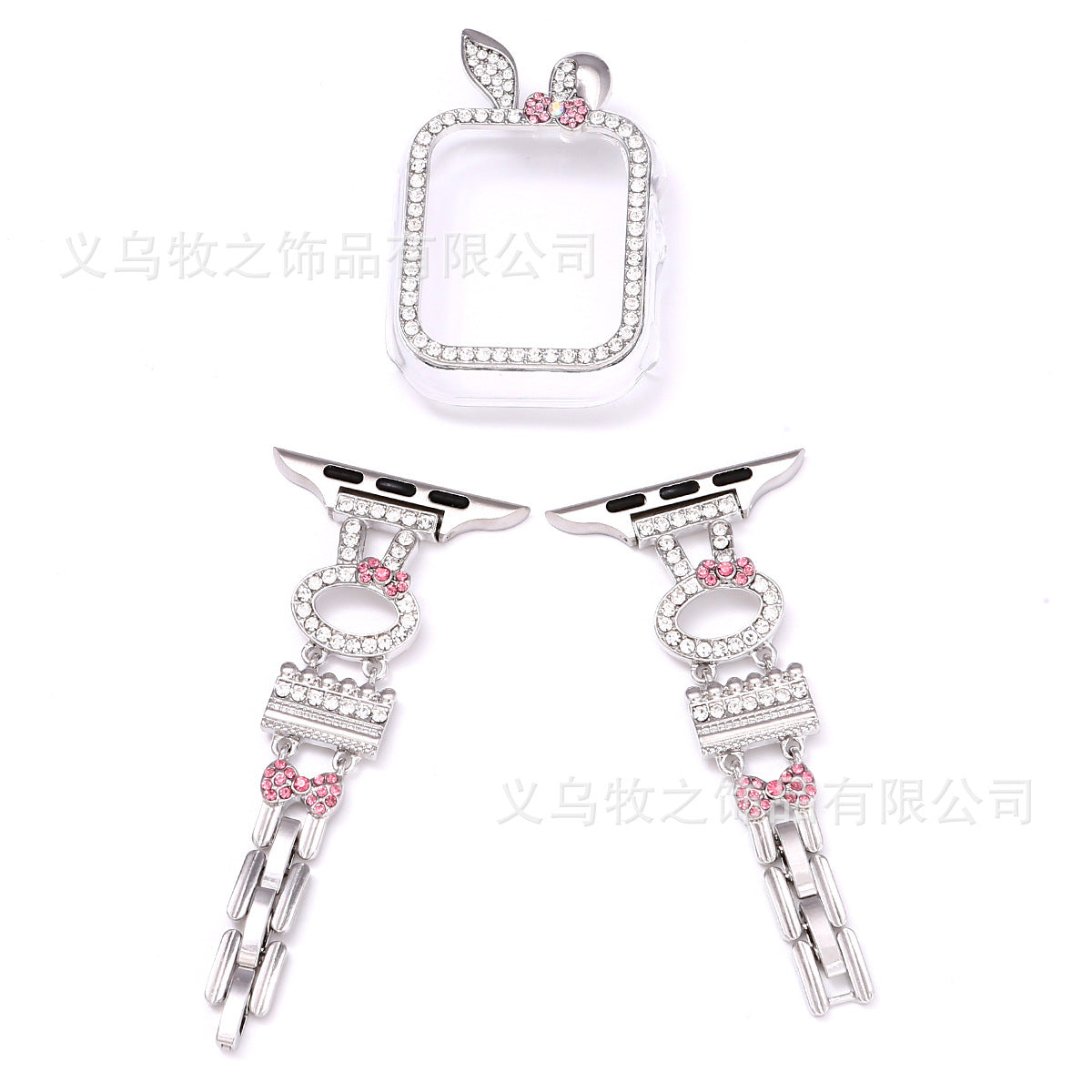 Rabbit Rhinestone Metal Band Compatible with Apple Watch - image 6