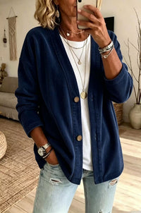 Women's Loose Button Casual Jacket - image 8
