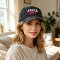 HOME Girl Embroidered Vintage Washed Baseball Cap - image 1