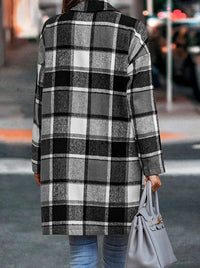 Women's Casual Hooded Plaid Jacket - image 6