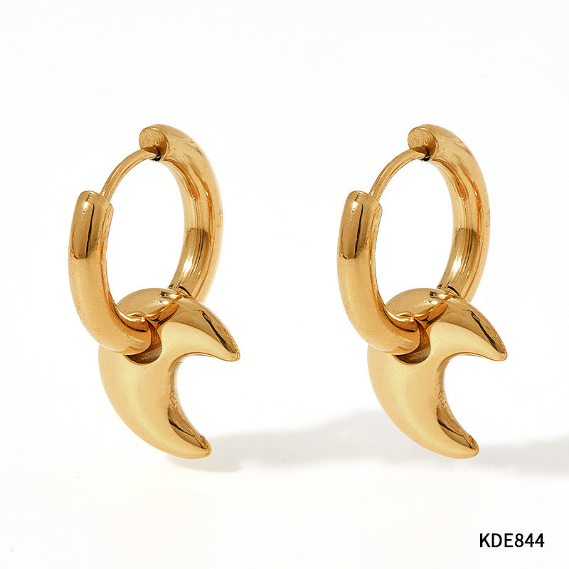 Star, Moon & Heart Huggie Earrings - image 12