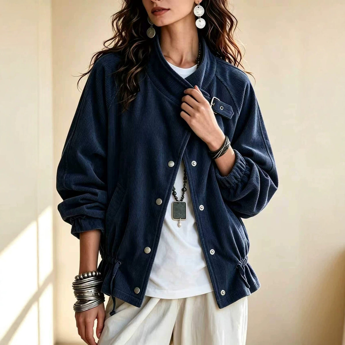 Women's Loose Casual Jacket - image 5
