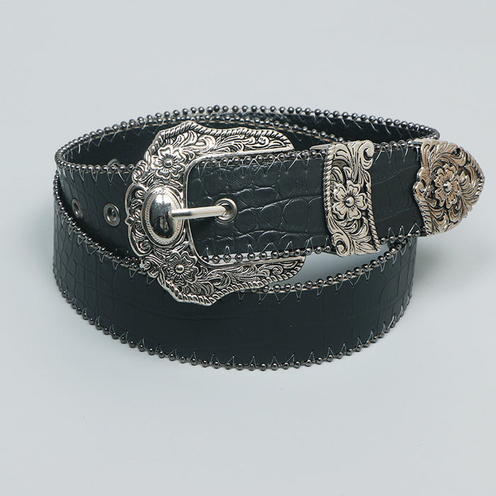 Classic Black Leather Belt