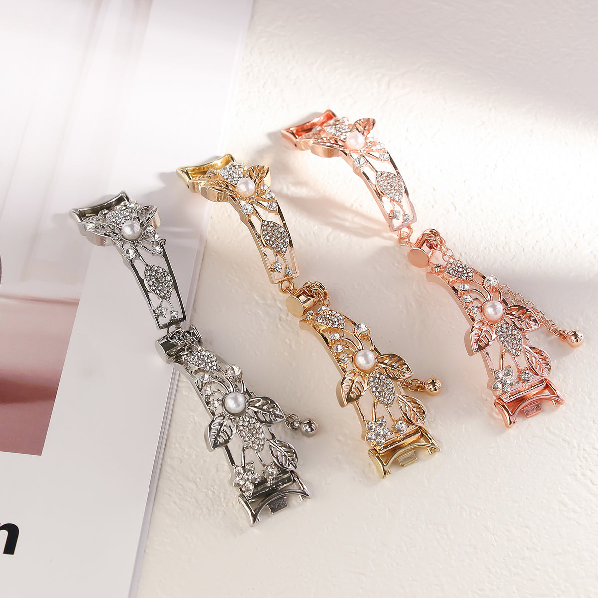 Star Rhinestone Chain Watch Band - image 7