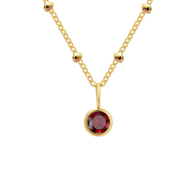 Stainless Steel Birthstone Necklace - image 6