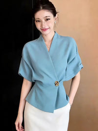 Elegant Collared Blouse - image 2