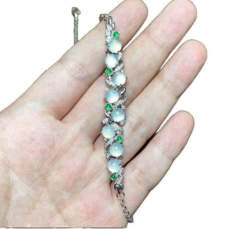 Jade Green Ice Chalcedony Bracelet - image 6