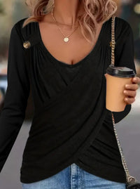 Twist Front Long Sleeve Top - image 1
