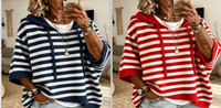 Womens Knitted New-Style Hooded Drawstring Sweater - image 3