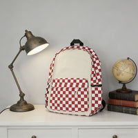 Plaid Backpack-Red - image 2
