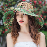 Green Straw Beach Sun Hat - image 3