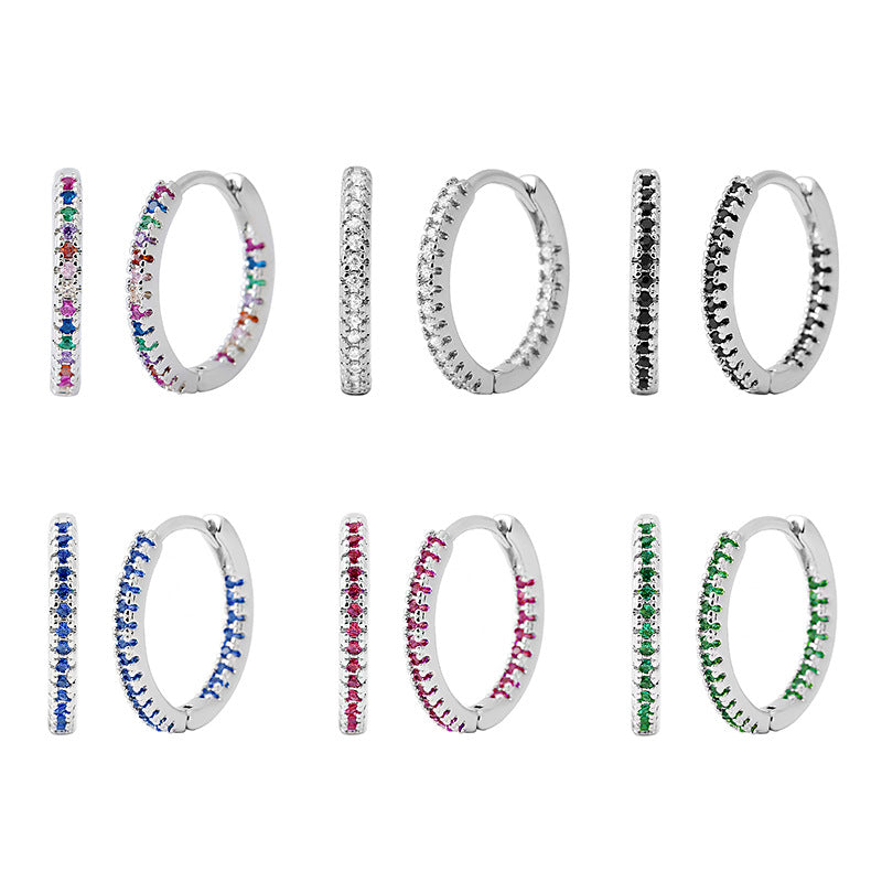 Ear cuffs de aro con circonitas multicolor - image 9
