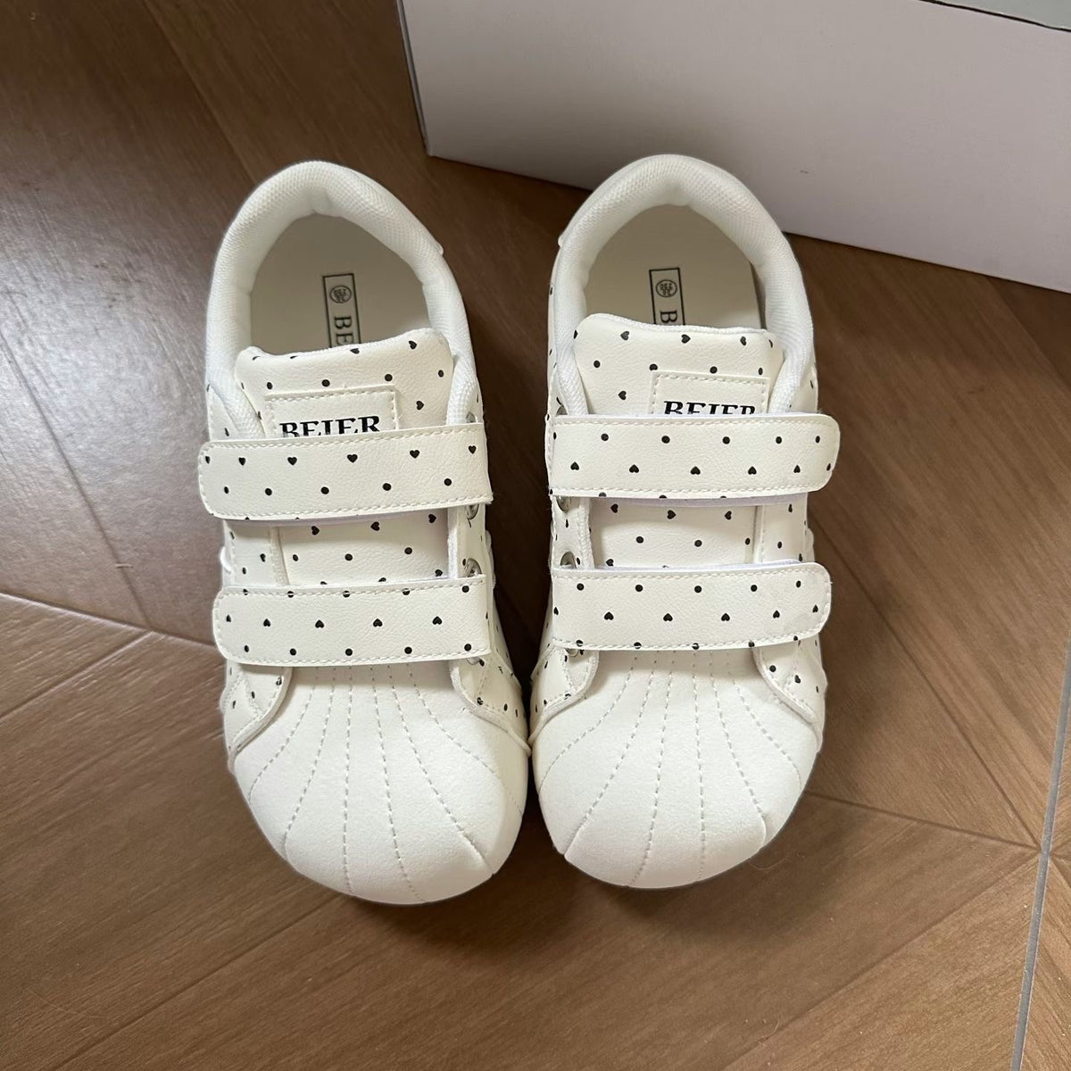 Heart Dot Hook-and-Loop Sneakers - image 6