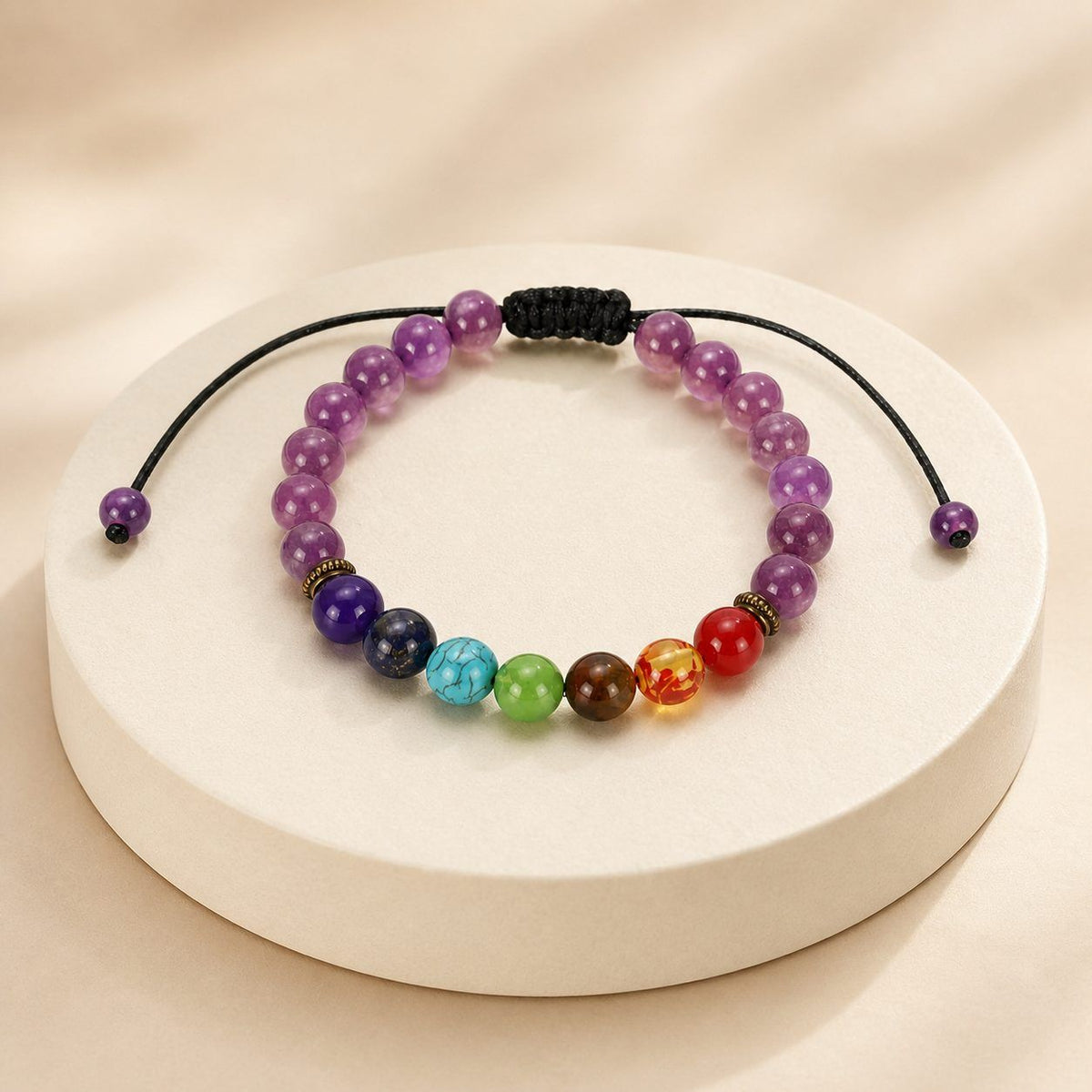 Purple Stone-Look Bead Bracelet - image 5