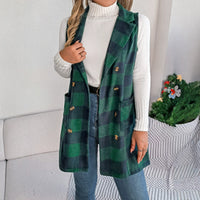 Contrast Check Double-Breasted Vest - image 3