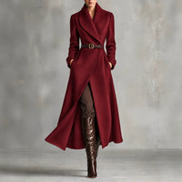 Women's Long Wrap Cape Collar Coat - image 2