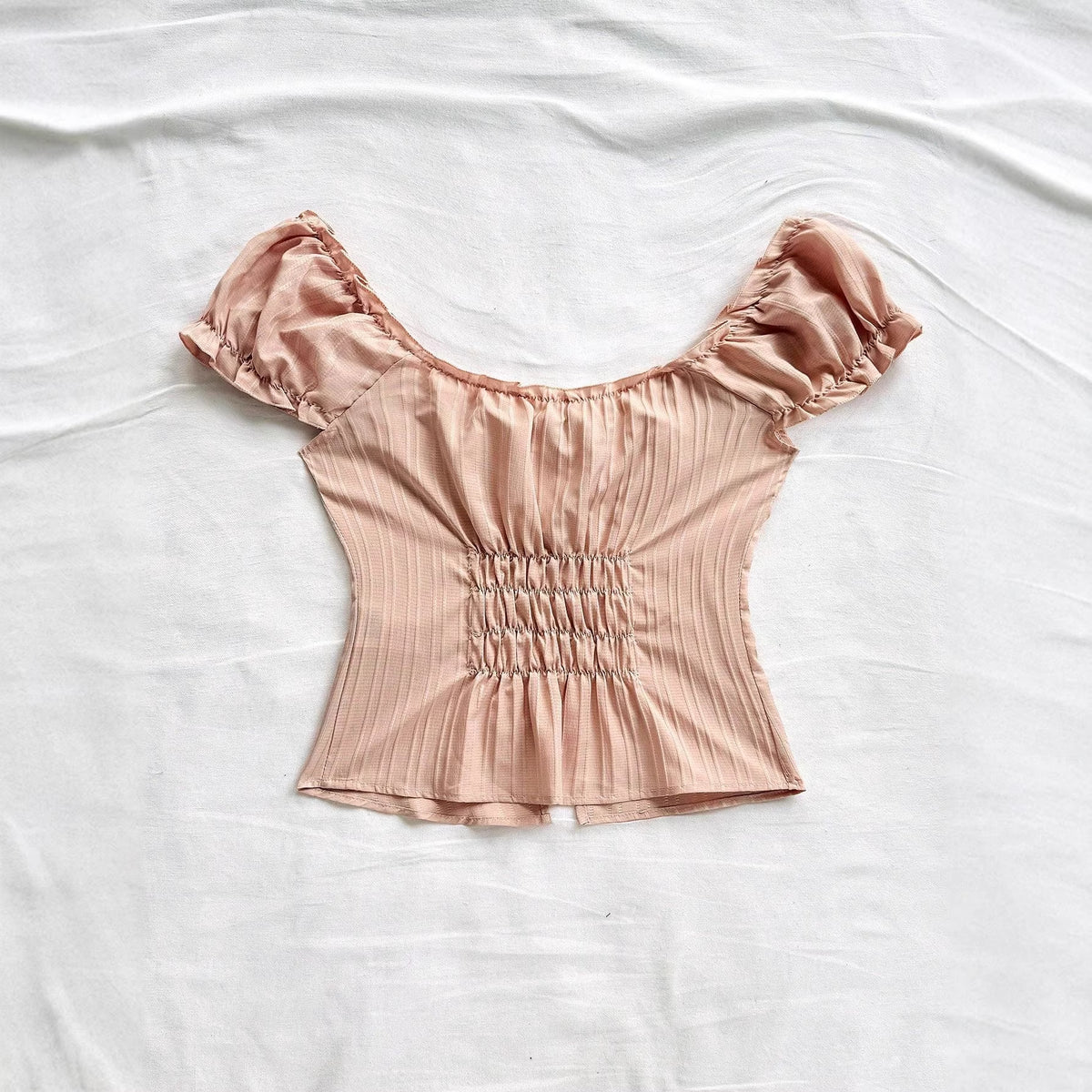 Square Neck Slim Fit Short Sleeve Top - image 2