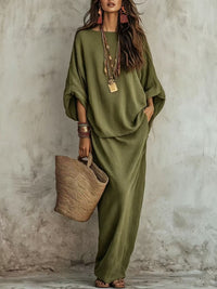 Loose Long Dress Two-Piece Set - image 8