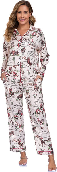 Pijama de manga larga con botones y bolsillo - image 2