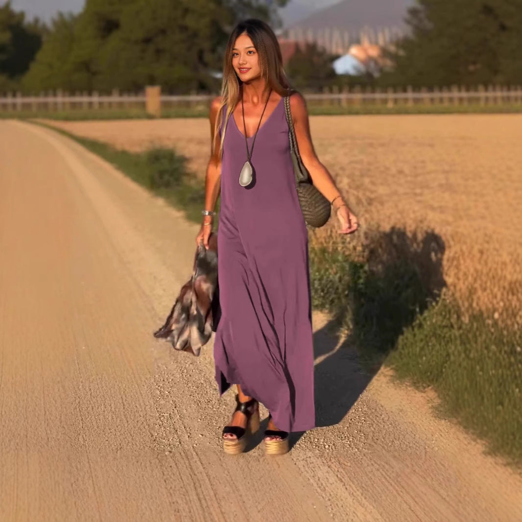 Female Sexy Trend V-neck Strap Dress - image 4
