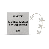 Hoexe Rhinestone Butterfly Bow Ear Clip - image 1