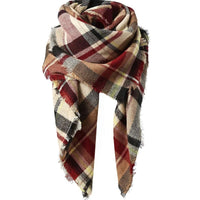 Trends Winter Scarf For Women, Oversized Plaid Square Shawl Wrap - image 1